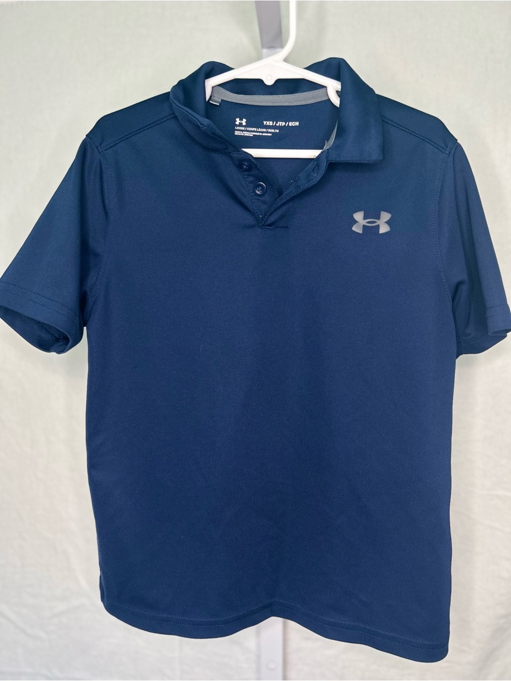 Under Armour Boys Navy Blue Performance Polo Shirt Size Youth XS